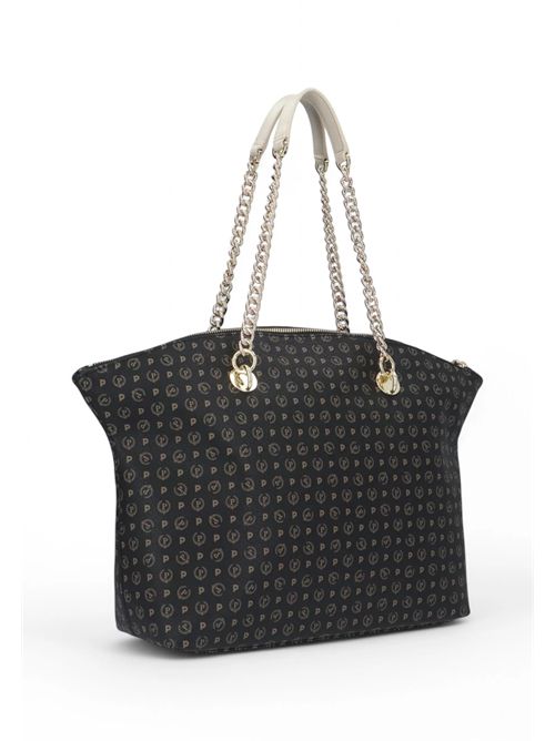 Tote Bag Heritage Logo Classic Nero/Avorio POLLINI | TE8408PP02Q11/00C